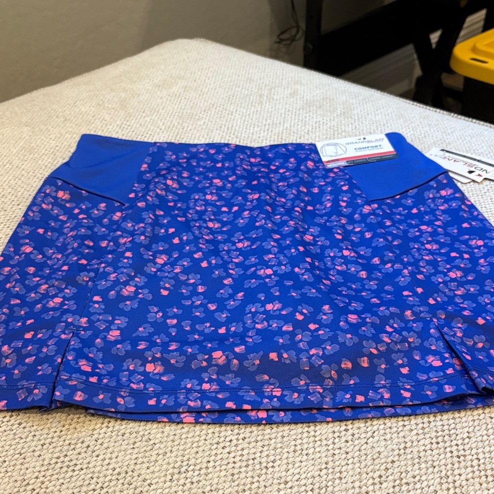 Grand Slam Blue and Pink Patterned Skort
